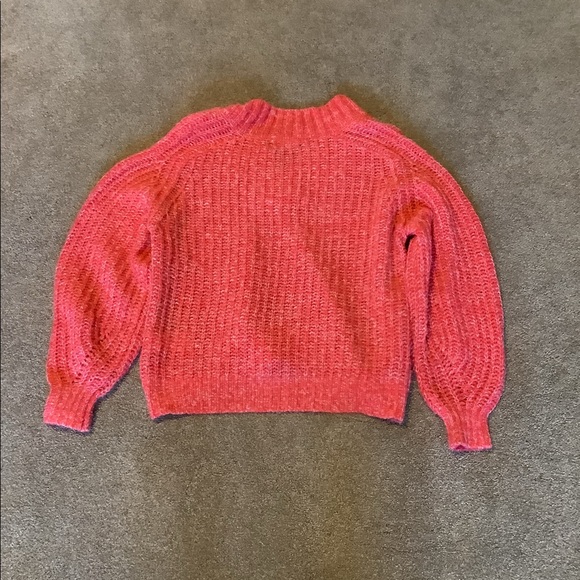 Anthropologie Honore Ribbed Pullover Sweater in Marled Pink Size S - Picture 2 of 4
